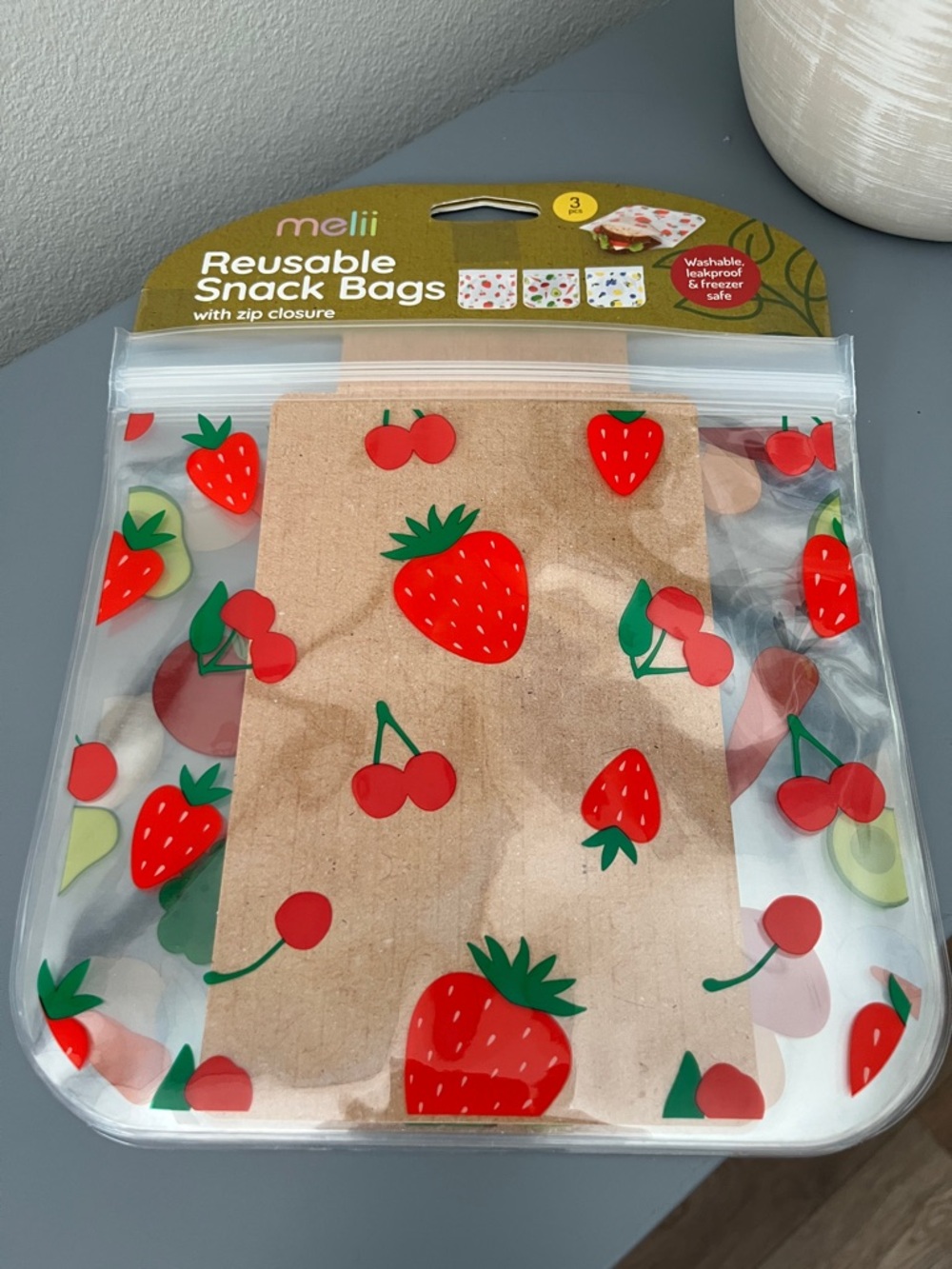 Melii Reusable Snack/Storage Bags - 3 Pack Eco Friendly